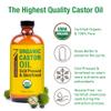 Seven Minerals New 16 fl oz Glass Bottle Castor Oil Organic Cold Pressed Unrefined Glass Bottle Pack - 100% Pure USDA Certified Organic Hexane Free view 3