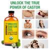 Seven Minerals New 16 fl oz Glass Bottle Castor Oil Organic Cold Pressed Unrefined Glass Bottle Pack - 100% Pure USDA Certified Organic Hexane Free view 4