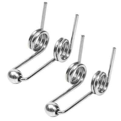 2PCS Double Return Torsion Springs Fit for 25mm/0.98" Diameter Curling Iron Rod - Part Replacement Accessories for Hair Rollers (Length: 24mm; Wire Diameter: 1.0mm)