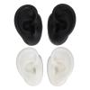3D Silicone Ear Model, 2 Pair Ear Piercing Kit, Ear Simulated Fake Model Practice Tool Body Piercing Practice Model for Piercing Practice Teaching Jewelry Display (Black and White) view 1