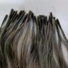 50g/50strands Indian Raw Unprocessed Gray Curly Hair Keratin I-Tip, Flat-Tip, U-Tip,V-Tip Extensions, Fusion keratin tip real human hair extensions grey. (16 Inches) view 3