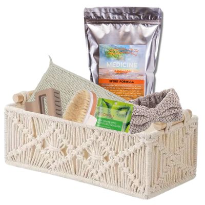 Medicine Springs Bath Tub Mineral Therapy Dead Sea Minerals hot Spring Soaking Collection Sport Formula Bath (2 Soaks) (Gift Basket w/Bathtub)
