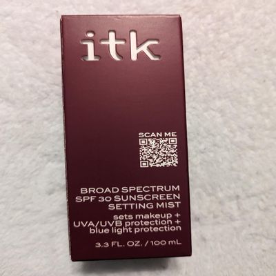 ITK Broad Spectrum SPF 30 Sunscreen Setting Mist 3.3 Fl Oz