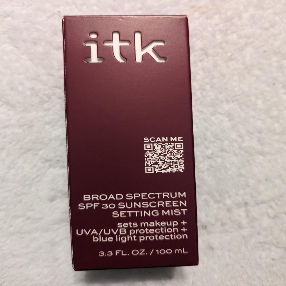 ITK Broad Spectrum SPF 30 Sunscreen Setting Mist 3.3 Fl Oz