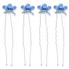 ABOOFAN Wedding Hair Accessories for Brides Set of 4 Rhinestone Hairpins Butterfly Detail Hairpin view 1