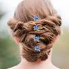 ABOOFAN Wedding Hair Accessories for Brides Set of 4 Rhinestone Hairpins Butterfly Detail Hairpin view 4