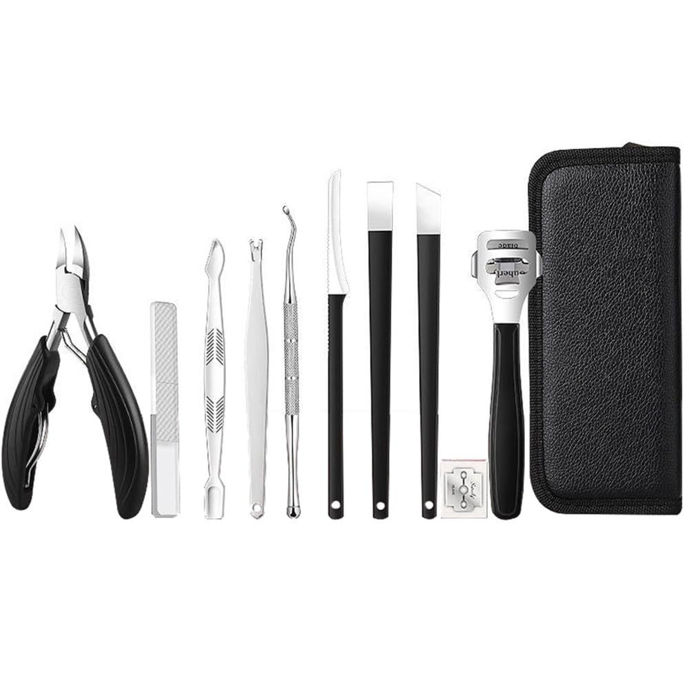 17PCS Pedicure Set kit Ingrown Toenail Trimmer Nail Clippers Cuticle Cutter Pedicure Plier Pedicure Tool,11pcs Set C