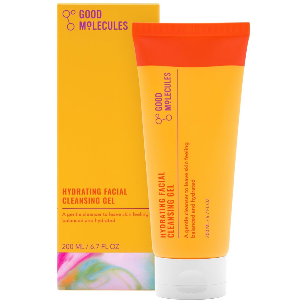 Good Molecules Hydrating Facial Cleansing Gel - Face Wash with Rosewater and Pineapple Extracts to Brighten, Cleanse, and Moisturize - Facial Cleanser, Skin Care