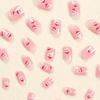 Christmas Press on Nails Short Square Cute Fake Nails with Santa Claus Designs Nude Pink Full Cover Stick on Nails Xmas False Nails for Women and Girls 24 Pcs Artificial Nails view 2