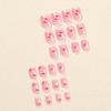 Christmas Press on Nails Short Square Cute Fake Nails with Santa Claus Designs Nude Pink Full Cover Stick on Nails Xmas False Nails for Women and Girls 24 Pcs Artificial Nails view 4