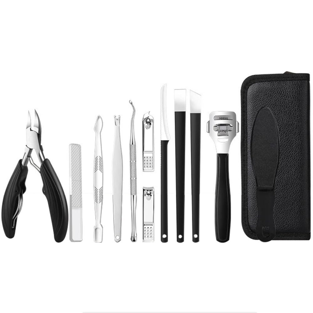 17PCS Pedicure Set kit Ingrown Toenail Trimmer Nail Clippers Cuticle Cutter Pedicure Plier Pedicure Tool,13pcs Set