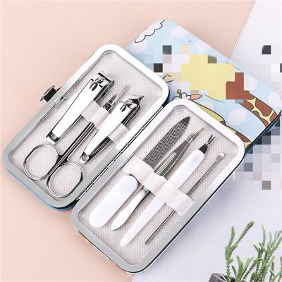 12PCS Nail Clipper Set Stainless Steel Nail Clippers Portable Nail Clippers Kit Nail Art Tools,001 7PCS