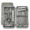 19pcs/set Pruning Nail Clippers Cutting Pliers Set Single Nail Groove Pedicure Clipper Tool Home Tool,gray view 1