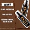 Beard Wash and Conditioner & Silicone Beard Brush Set w/Argan & Jojoba Oils - Reduce Beard Itchy, Dandruff, Beard Shampoo, Softens & Strengthens & Shine - 2 x 4 Fl Oz 120ML view 4