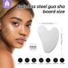 CUTELIILI Stainless Steel Gua Sha - Metal Gua Sha, Gua Sha Facial Tools Stainless Steel, Face Body Treatment, Reduce Puffiness, Lymphatic Drainage, Facial Tension view 2