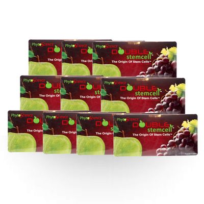 10 Packs Phytoscience Double Stem Cell Anti Aging Acne Treatment Supplement Acai Berry Extract Blueberry Reduce Wrinkles Pores Pimples Fine Lines Skin Texture (14 Sachets/Pack)