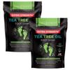 EXTRA STRENGTH Tea Tree Oil Foot Soak with Epsom Salt - Made in USA - for Toenails, Athlete's Foot, Itchy Feet, Stubborn Smelly Foot Odor, Pedicure, Foot Calluses & Soothes Sore Tired Achy Feet-2 Pack view 1