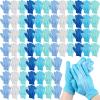 Cuffbow 90 Pcs 45 Pairs Exfoliating Double Sided Bath Gloves with Hanging Loop Colorful Body Shower Gloves for Men Women Beauty Spa Massage Shower Clean Skin Bathing Scrubber Accessories(Blue) view 1
