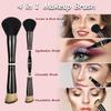 2 Pcs 4 in 1 Makeup Brush Set - Travel Size Powder/Blush, Foundation, Blending, Eye & Lip Brushes view 2
