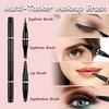 2 Pcs 4 in 1 Makeup Brush Set - Travel Size Powder/Blush, Foundation, Blending, Eye & Lip Brushes view 3