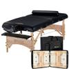Master Massage Gibraltar 32" Width Olympic LX Portable Massage Table- Extra Wide for Larger Clients, Supports.- Tattoo Spa Salon Facial Beauty Bed, Lash Tables Black (Black) view 1