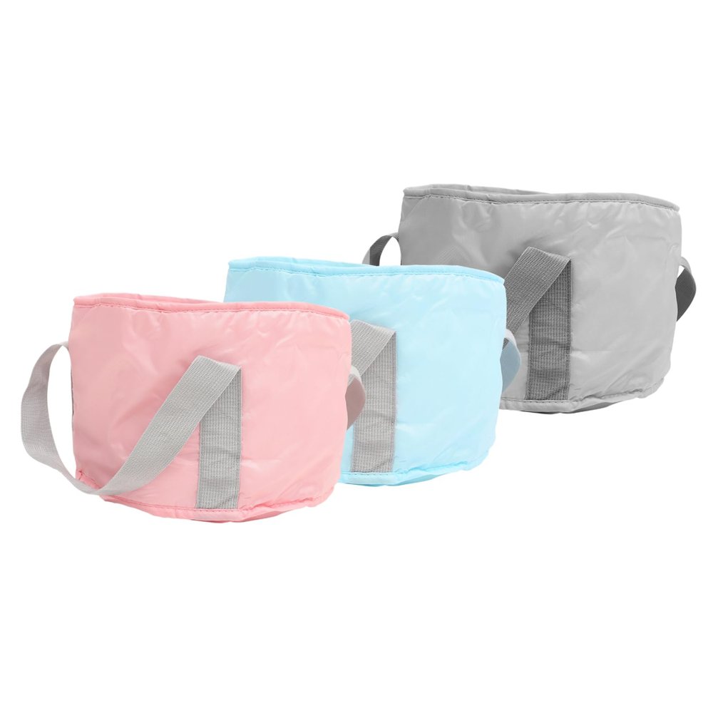BCOATH 3pcs Foot Soaking Tub Portable Foot Bath Bucket Lightweight and Space-saving Design for Home Use Camping Hiking and Outdoor Activities Assorted Colors Light Gray