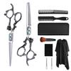 6 inch faucet barber scissors set professional hairdressing scissors flat scissor combination set hair cutting scissors 10 pcs for Stylist, Hairdresser, Men, Women, Kids at Salon Barber Home view 1