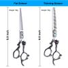 6 inch faucet barber scissors set professional hairdressing scissors flat scissor combination set hair cutting scissors 10 pcs for Stylist, Hairdresser, Men, Women, Kids at Salon Barber Home view 2