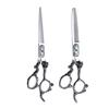 6 inch faucet barber scissors set professional hairdressing scissors flat scissor combination set hair cutting scissors 10 pcs for Stylist, Hairdresser, Men, Women, Kids at Salon Barber Home view 3