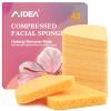 AIDEA Compressed Facial Sponges 48-Count, Disposable Face Sponges, Reusable Makeup Remover Pads, Natural Cellulose Cosmetic Sponges for Facial Cleansing, Exfoliating, Travel Essentials for Women view 1