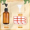 Tanlade 12 Pcs Glass Pump Bottle Dispenser 4 oz Travel Bottles with Pump Refillable Glass Containers for Toiletries Lotion Liquid Soap Shampoo Essential Oils Cosmetic Travel Accessories(Amber) view 2
