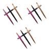 balacoo 9pcs Retractable Dual Ended Lip Brush Flexible Makeup Applicators for Lip Gloss Concealer Eyeshadow Golden Purple Black view 1