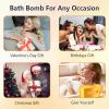 Bath Bombs Salt Balls,Turmeric Lemon Vitamin C Lemon Extract Essential Oils,Moisturizing Dry Skin,Fizzy Spa,Relaxation,Bubble Bath Bomb Gifts for Men Women view 4