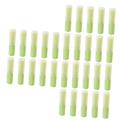 Amosfun 30pcs Diy Lip Balm Tubes Empty Plastic Lip Balm Containers Gloss Storage Caps for Ladies