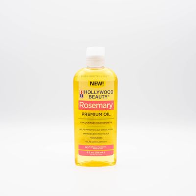 Hollywood Beauty Rosemary Oil for Hair, Scalp, & Skin, 8 fl oz - Encourages Hair Growth, Helps Improve Scalp Circulation