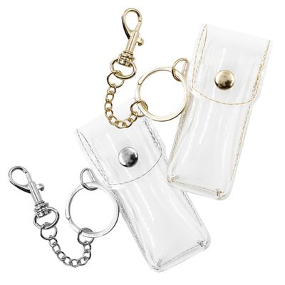 Beatifufu 2pcs Lipstick Holder for Purse Lip Gloss Storage stick Keychain Sleeves stick Holder Covers Gloss Organizer s Keychain stick Case Pvc Travel Mini Bag Key Chain