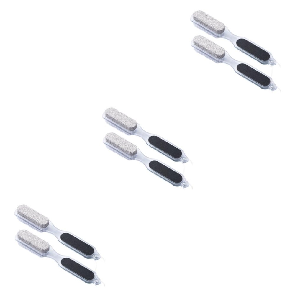 FRCOLOR 6pcs Foot File Callus Remover Tool Double Sided Pedicure Rasp Pumice Stone Exfoliation Smoother Kit for Feet Nail Brush Easy