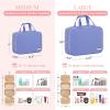 HOTOR Travel Toiletry Bag - Hanging Toiletry Bag for Women & Men, Makeup Bag/Big Comparment, Waterproof for Travel Accessories, Travel Essentials, Medium, Aegean-Blue view 3