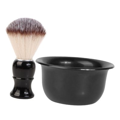 FRCOLOR 1set Shaving Kit for Men Professional Beard Grooming Shaving Brush and Bowl Essential Tools for Comfortable Shave for Daily Use and Travel