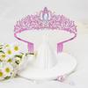 Princess Tiara Crown - Ab Pink Crystal Queen Headband With Comb for Women Girls Birthday Party Prom Quinceanera Pageant Bride Wedding Hair Accessories view 2