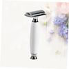 Mipcase 2pcs Classic Vintage Razor Double-sided Safety Razor Men's Shaving Machine Manual view 4