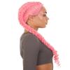 LUXLUXE Renee 27-inches Lace+Part French Butterfly Lace Braided Wig, Heat Resistant Fiber,Multiple Color Options BLB-0157 (BLONDE & PINK) view 4