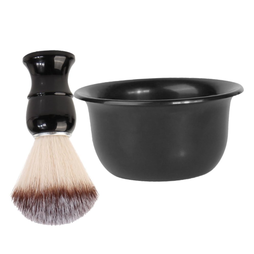 Mipcase 1 Set Beard Suit for Men Cleaning Brush Shaving Cream Brush and Bowl Kit Shave Kit for Men Shaving Gift Foam Bowl Suite Abs Accessories Man