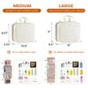 BAFAMYE 8L Travel Toiletry Bag for women - 2.1 GAL Water-resistant Makeup Cosmetic Bag Organizer With Hanging Hook for Travel Accessories Shampoo Full-size Container, Beige view 2