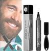 Waterproof Beard Filling Pen Kit, Beard Pencil Filler for Men Black, Magical Precise Waterproof Brow Pen, Beard Pen for Men, Beard Filler for Men (Gray brown) view 1
