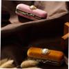 POPETPOP Vintage Style Lipstick Organizer Makeup Case with Mirror Lipstick Storage Box for Pocket Present view 2