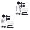 FRCOLOR 2pcs Hair Styling Kit Bun Donut Sponges Clips and Pins Hairdresser Accessory for Women to Create Beautiful Hairstyles view 1