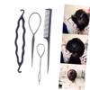 FRCOLOR 2pcs Hair Styling Kit Bun Donut Sponges Clips and Pins Hairdresser Accessory for Women to Create Beautiful Hairstyles view 3