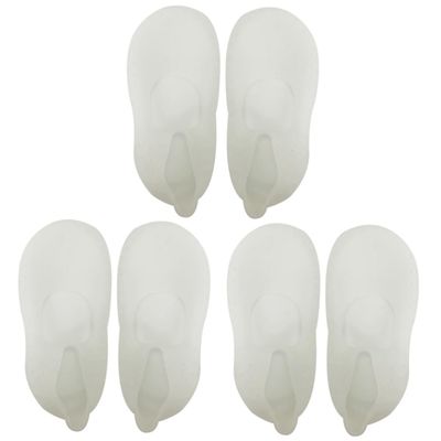FRCOLOR 3pcs Silicone Moisturizing Socks for Cracked Feet and Heels Breathable Gel Design White -Cracking for Dry Skin Suitable for All Shoe Types