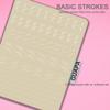 3pcs Double Sided Inkless Practice Skin Tattoo Fake Skin Sheets Microblading Hair Strokes Practice Latex Eyebrow Tattoo Practice Skins (Pre-printed Hair Strokes) view 2